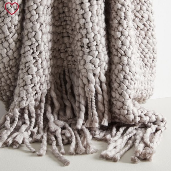 West Elm Other - WEST ELM BASKETWEAVE THROW BLANKET PLATINUM GRAY